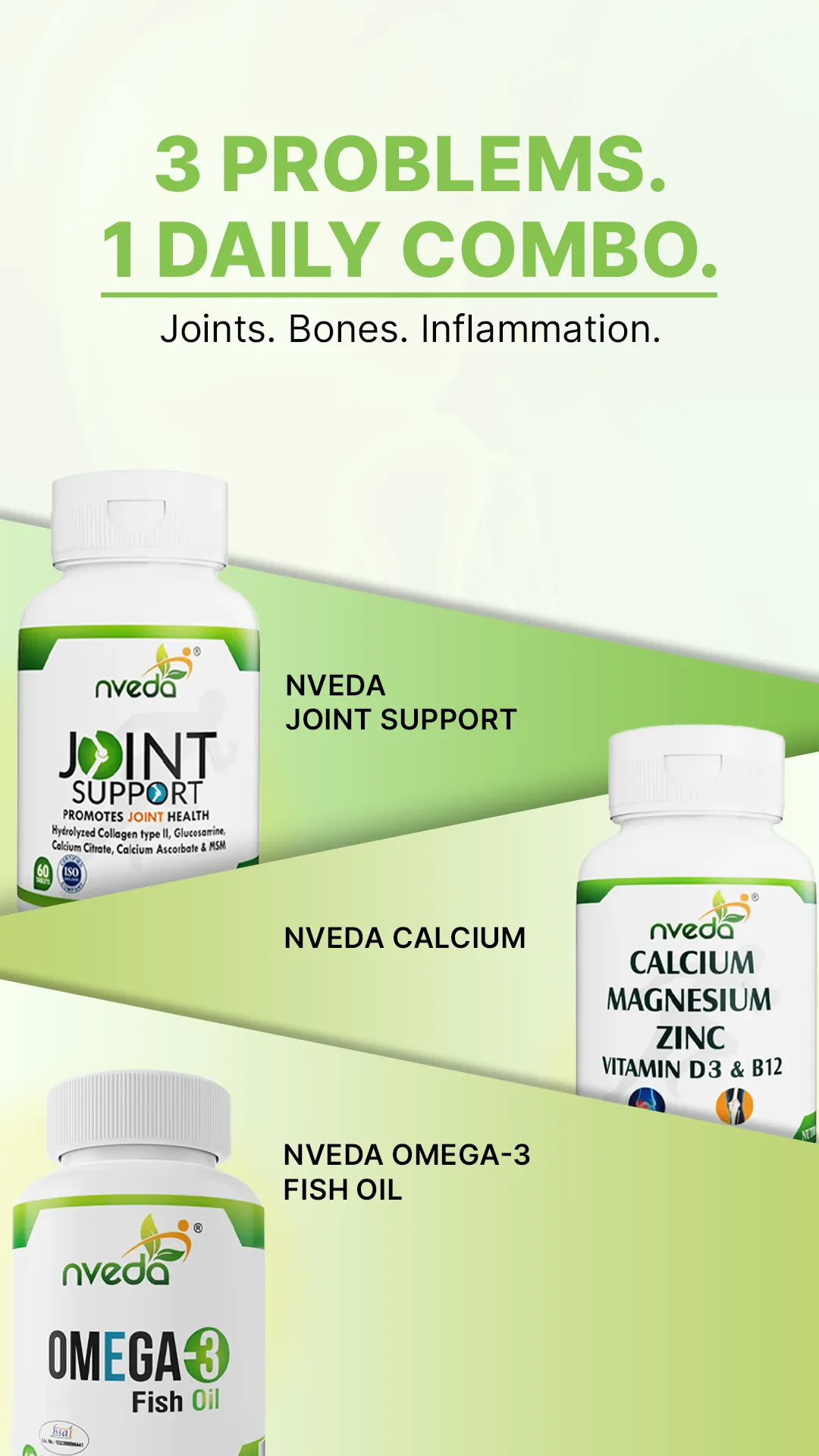 Supplements static ad: "3 problems."